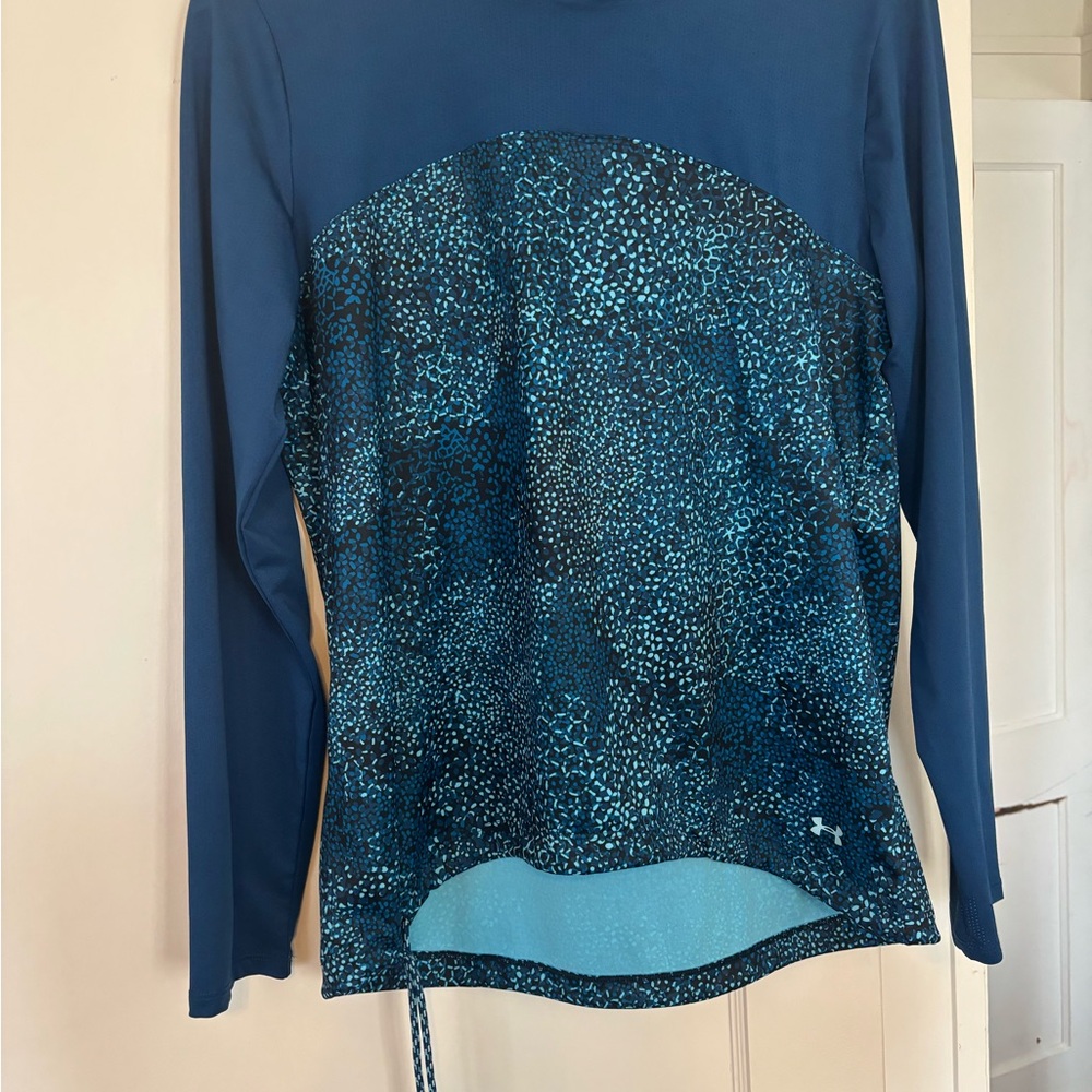 Under Armour Blue Long Sleeve Jersey with Crew Neck